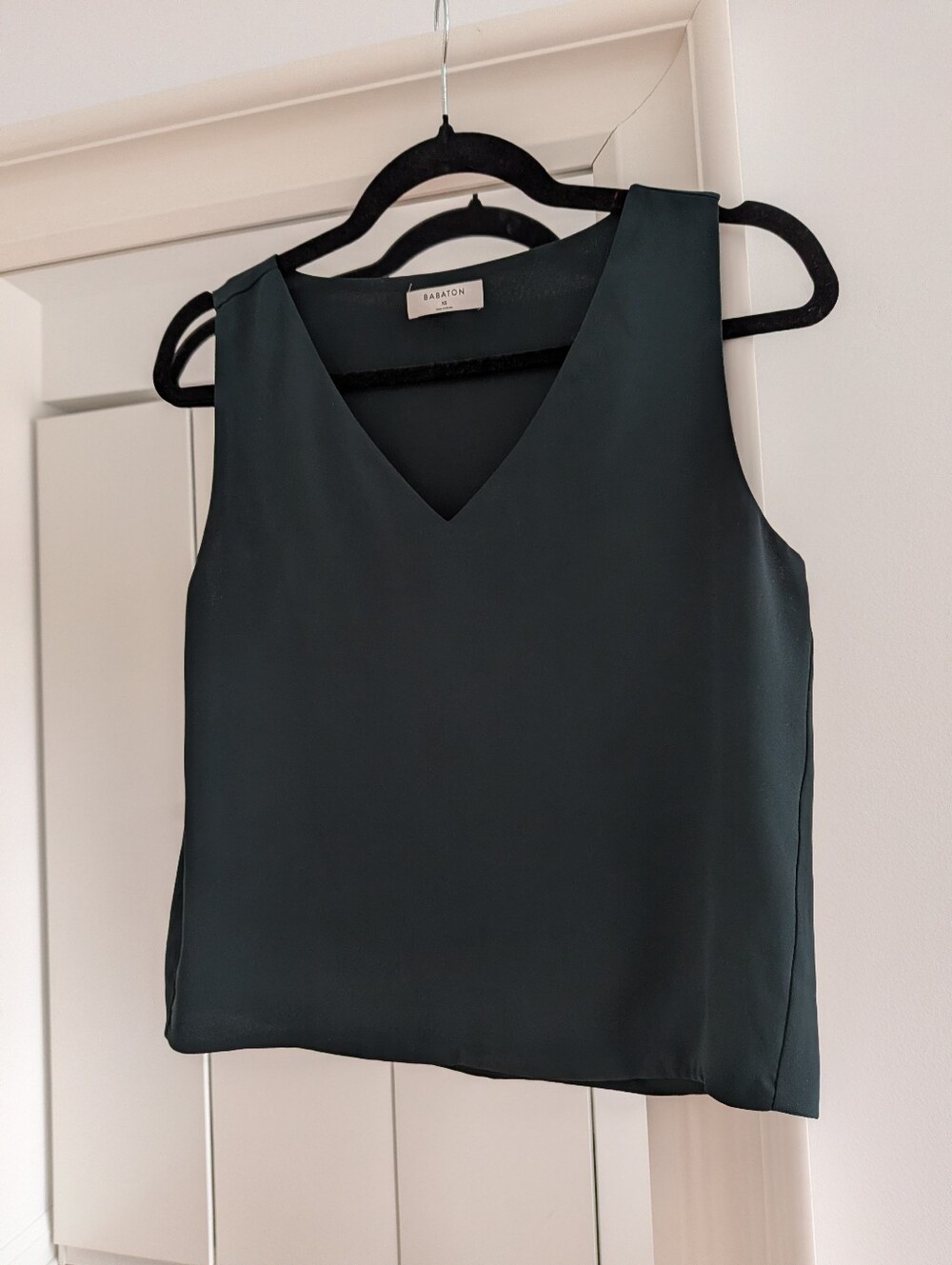 Aritzia Babaton Deep Green Murphy Blouse XS